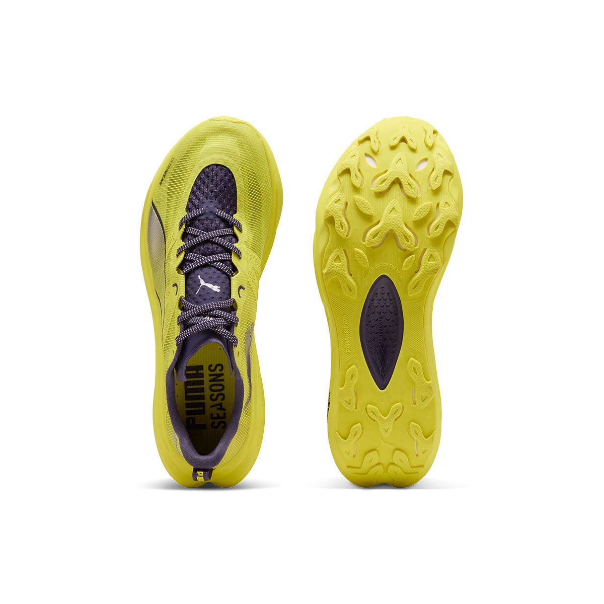 Puma Deviate NITRO Elite Trail herresko i gul og lilla