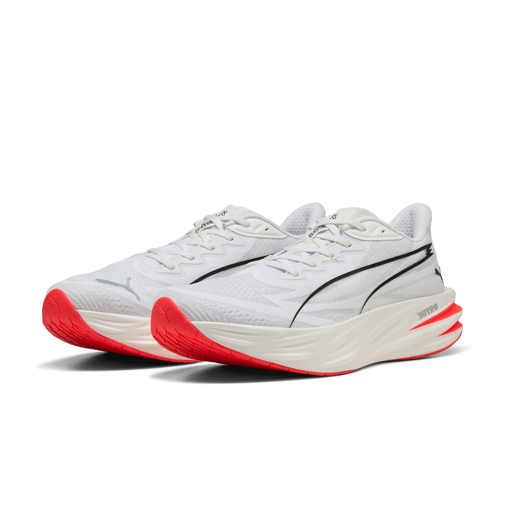 Puma Deviate Pure NITRO herresko i hvid og rød