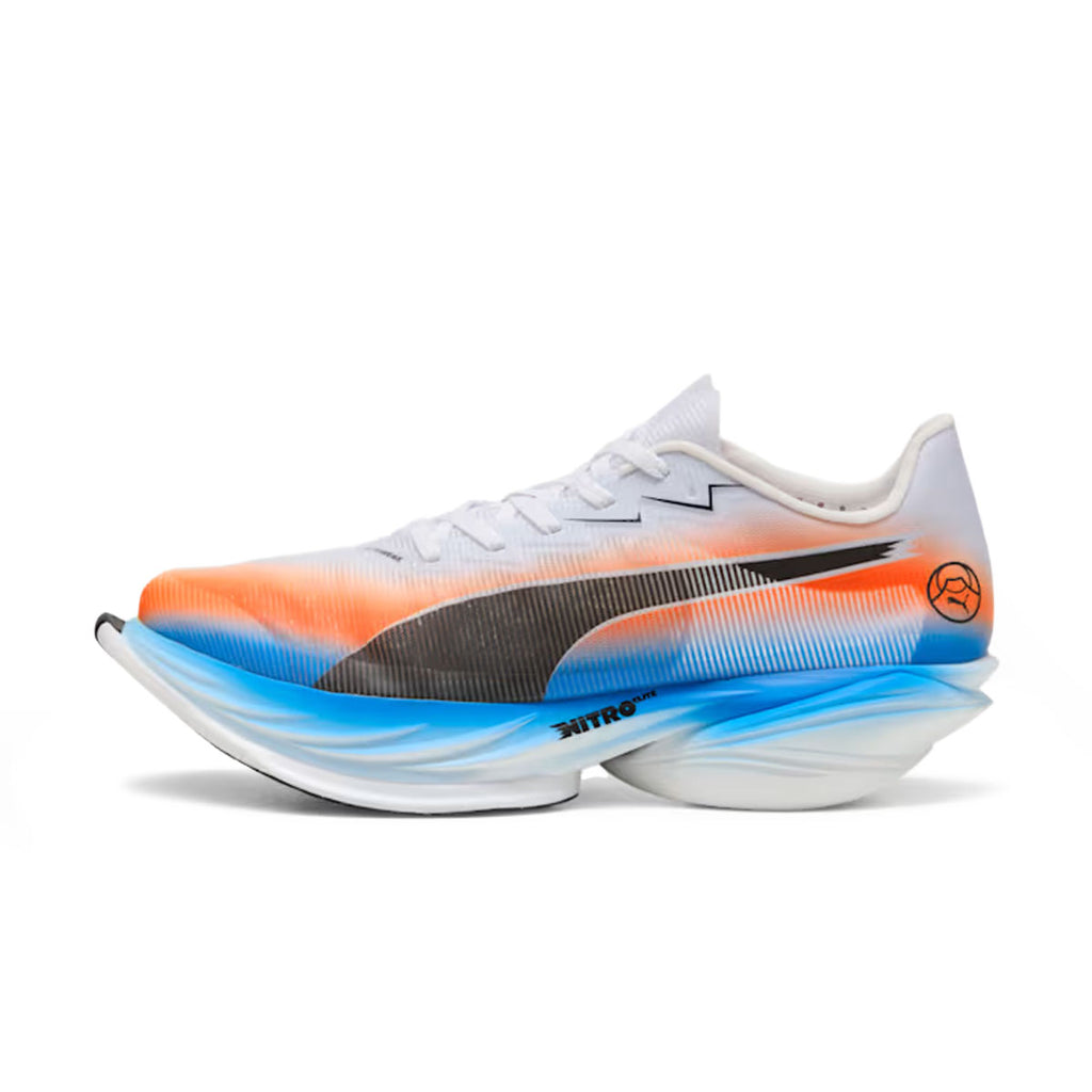 Puma Fast-R NITRO Elite 3 Ekiden herre løbesko i hvid, orange og blå