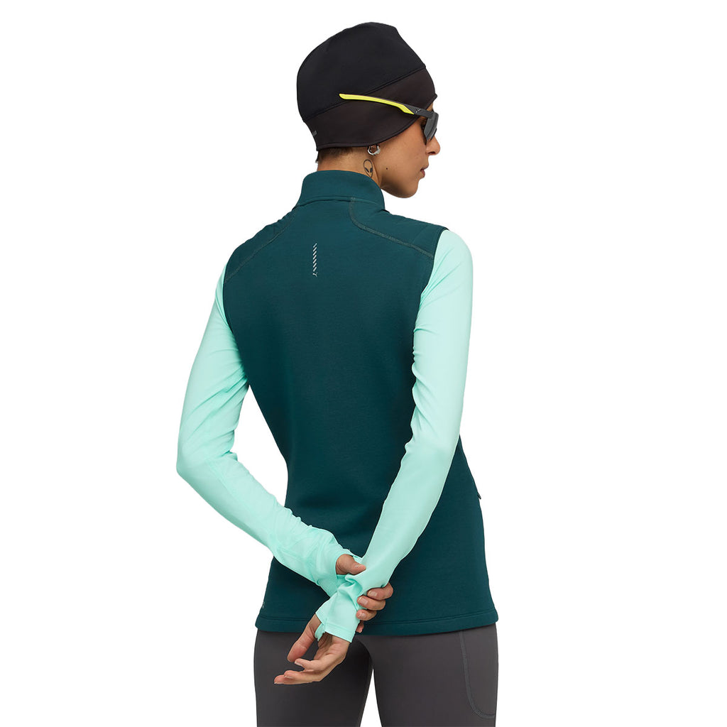 Puma Run Cloudspun Wrmlbl vest til damer i mørkegrøn og mintgrøn