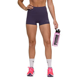 Puma x Hyrox Shapeluxe 3" kort tight i lilla med vandflaske
