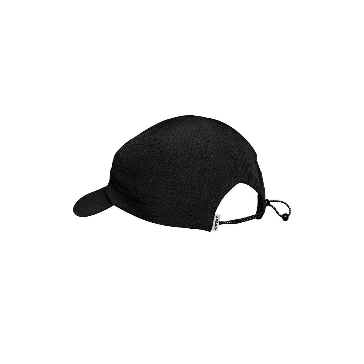 Saysky Flow cap i sort tekstil med justerbar snor
