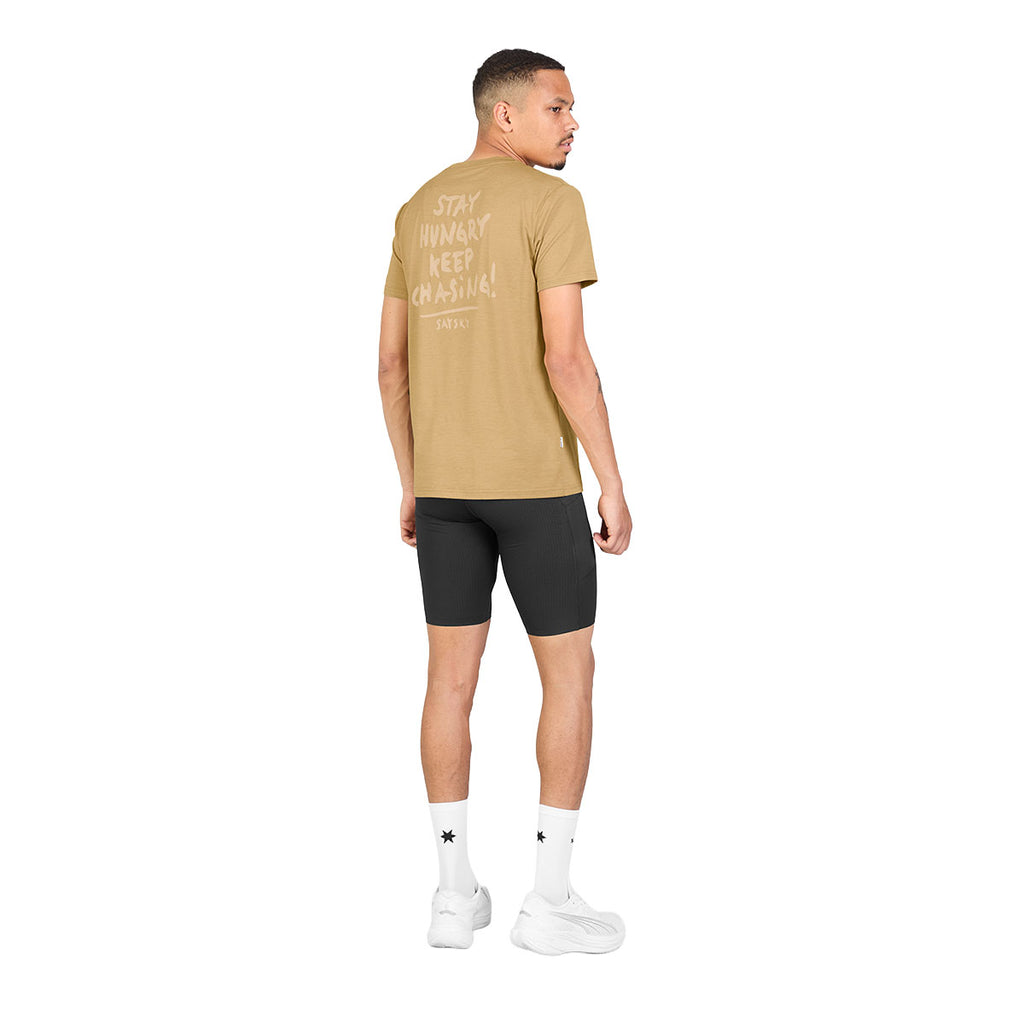 Saysky Tiger Pace T-shirt til mænd med grafisk rygprint