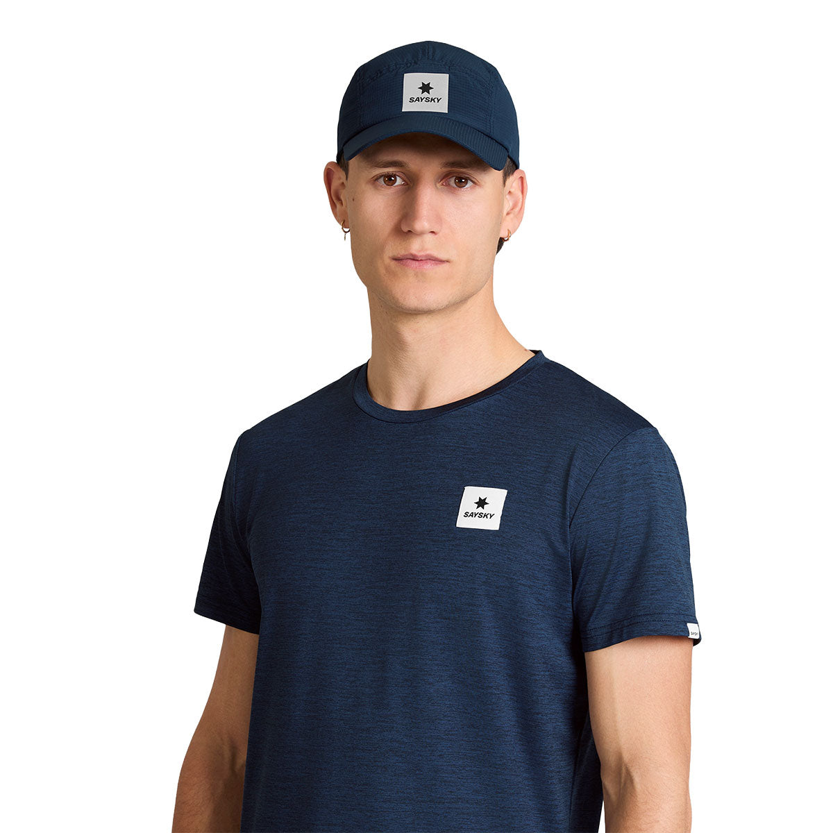 Saysky Statement Pace T-shirt i mørkeblå med logo på brystet