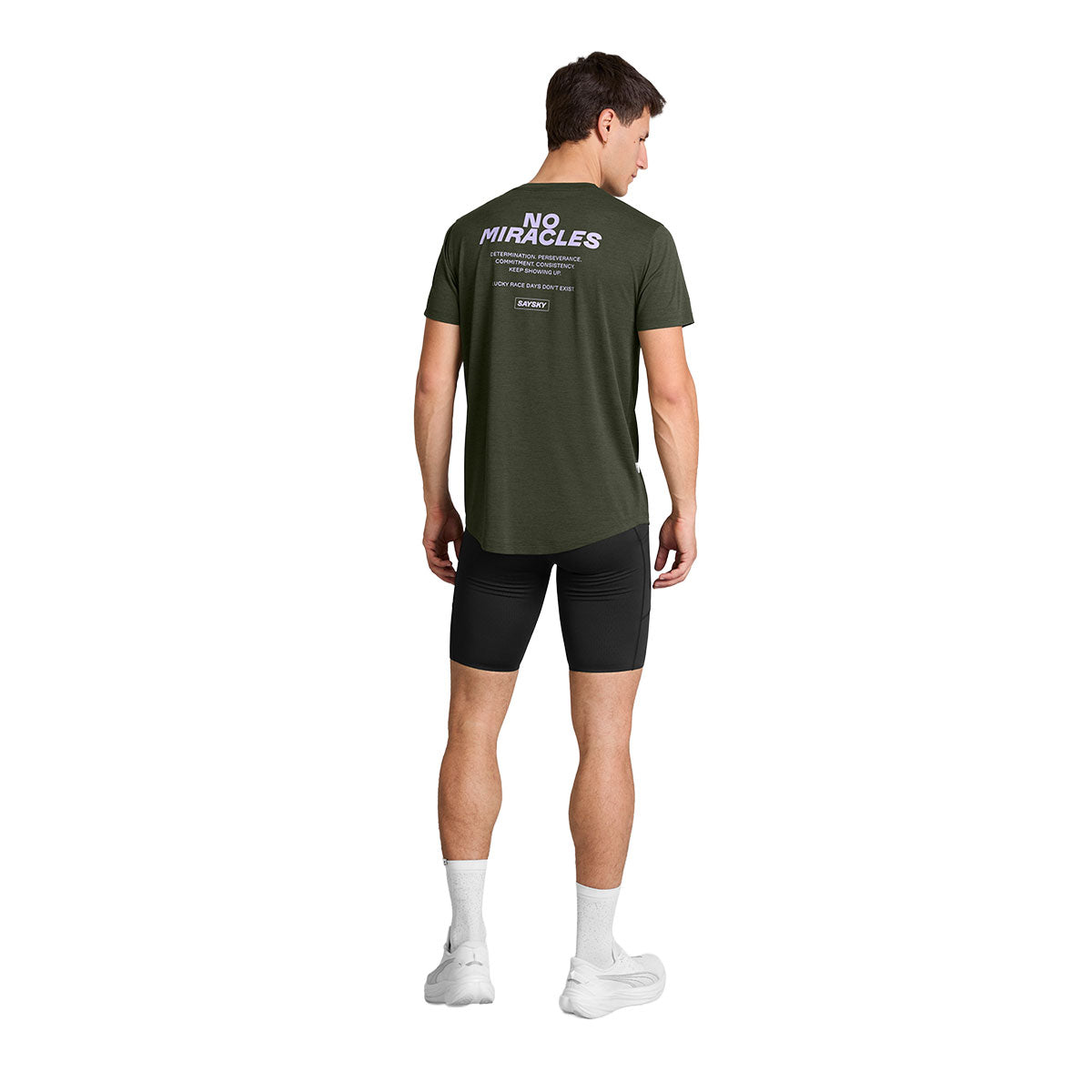 Saysky Statement Combat Pro T-shirt med rygtryk No Miracles