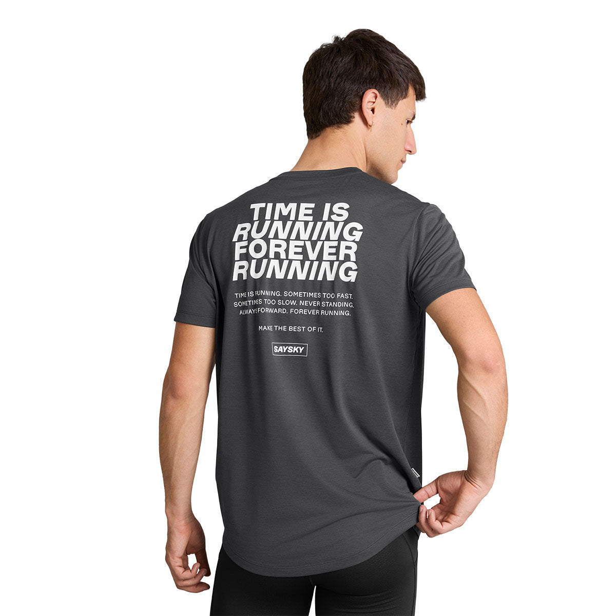 Saysky Statement Combat Pro T-shirt med teksttryk på ryggen