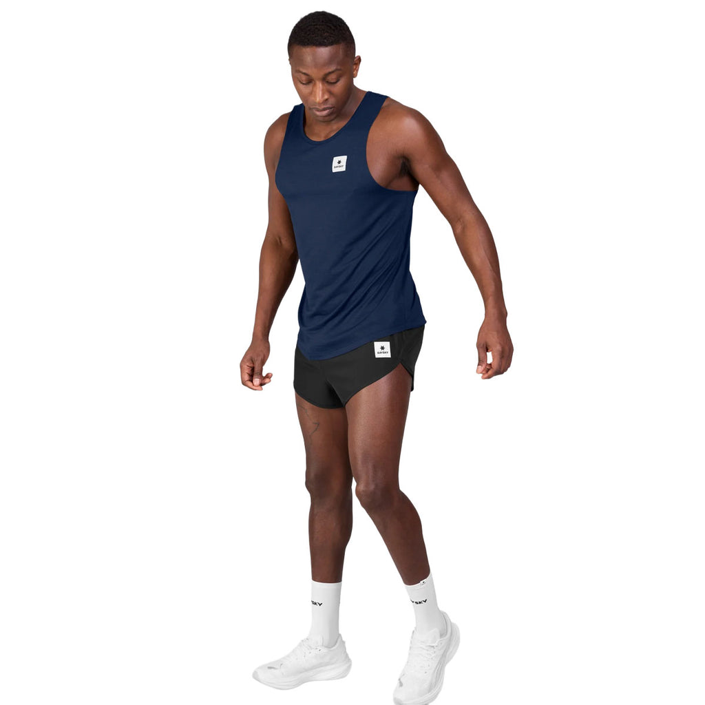 Saysky Clean Combat Pro singlet i mørkeblå på model