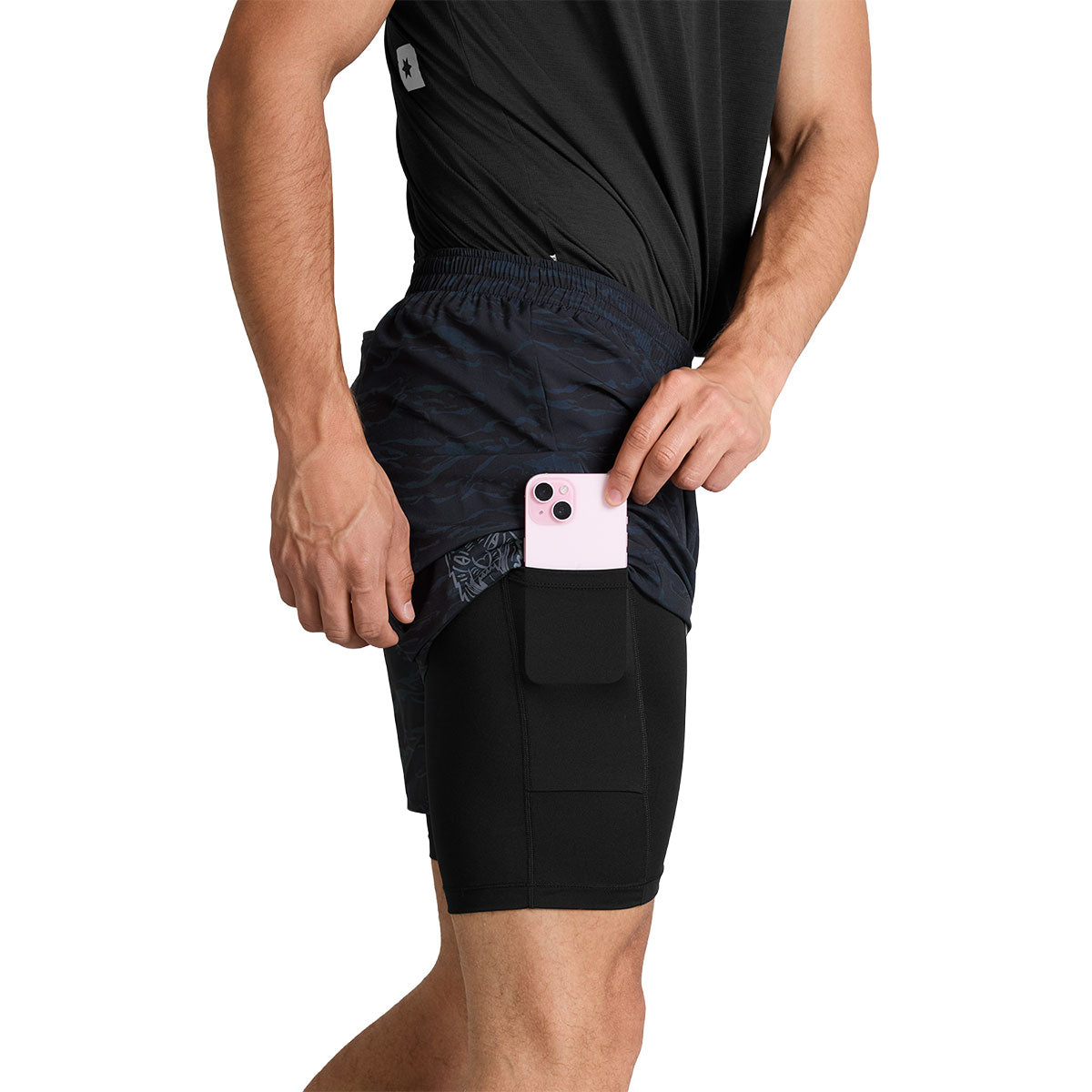 Saysky Tiger Pace 2-i-1 herreshorts 5 tommer med baglomme