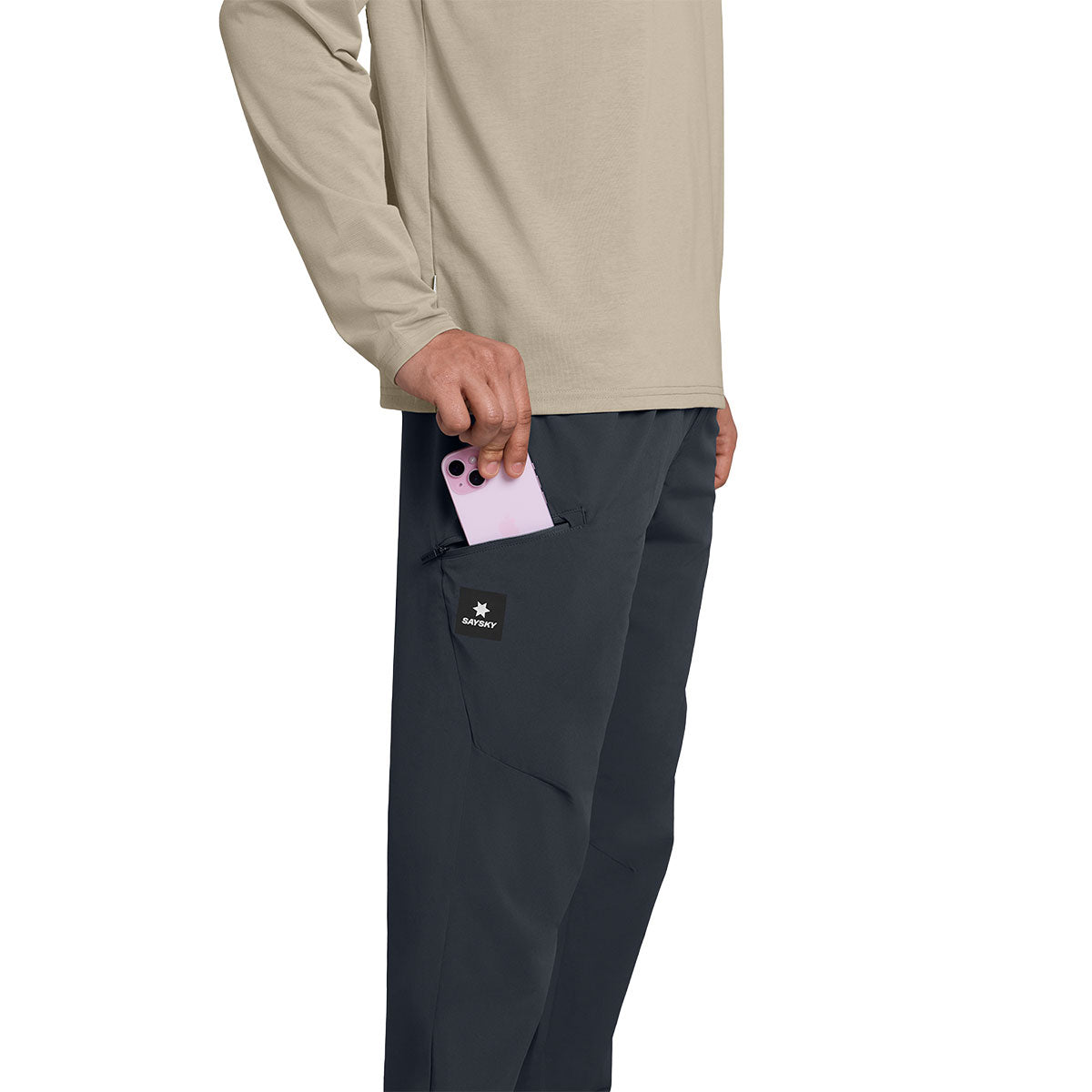 Saysky Motion pants til mænd med sidelomme og elastisk talje