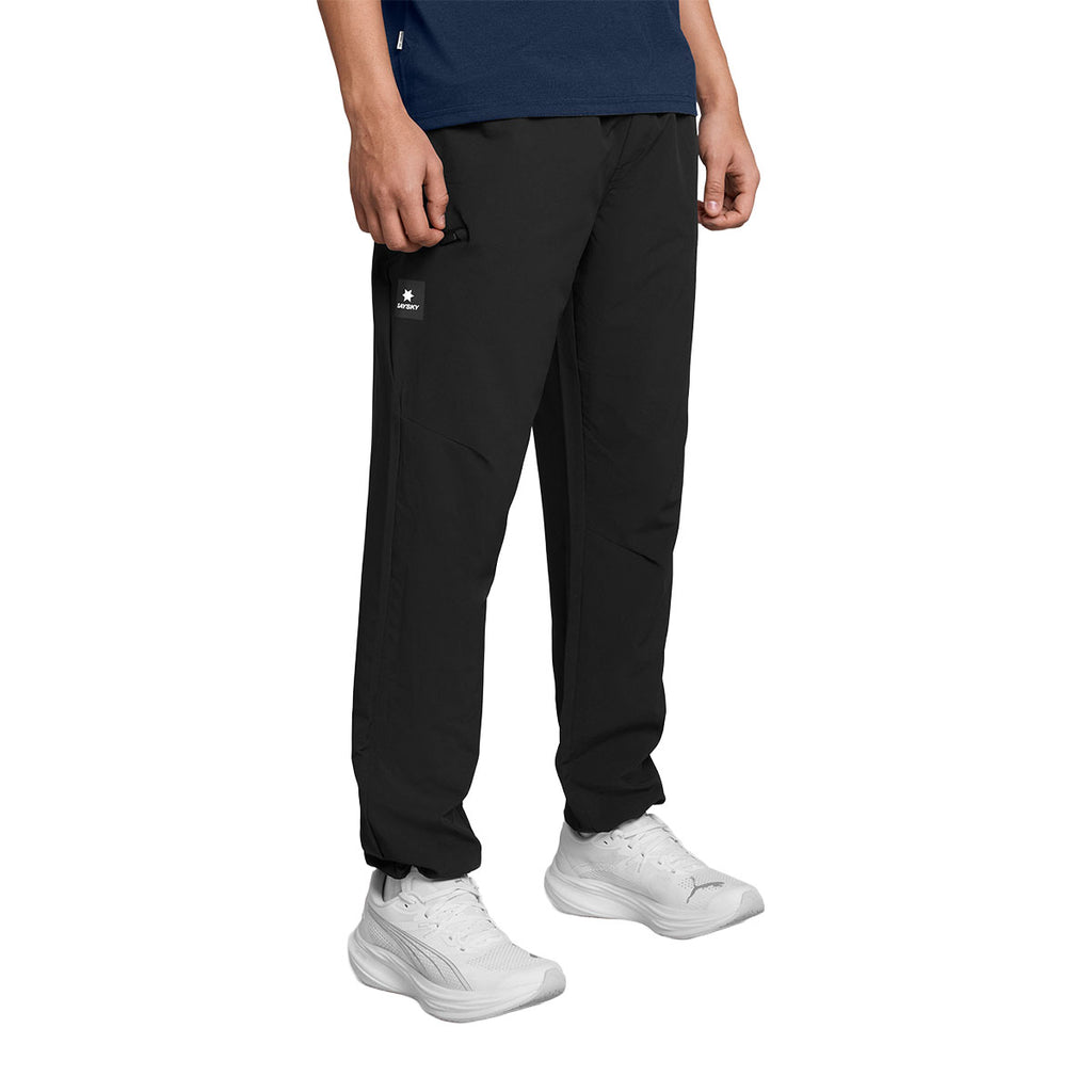 Mørkegrå Motion pants til mænd med lomme og logo på benet