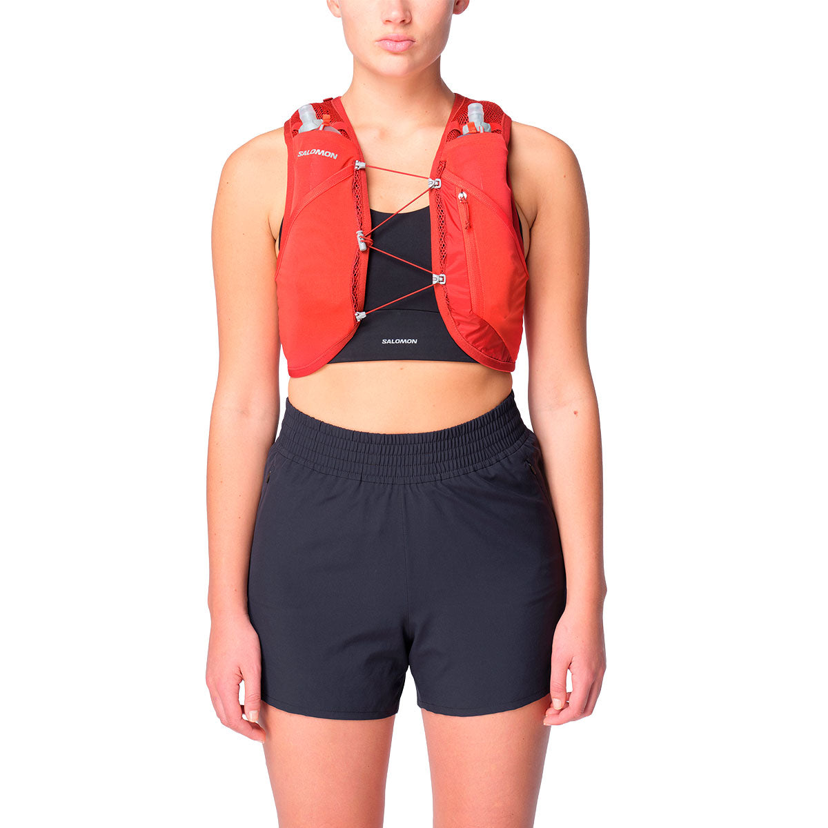Salomon Active Skin 4 Set i rød med justerbare stropper