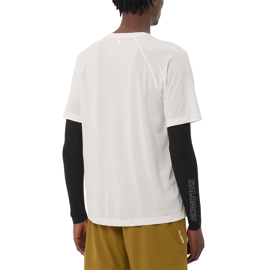 Hvid Salomon SHKout Core T-shirt til mænd med lange ærmer