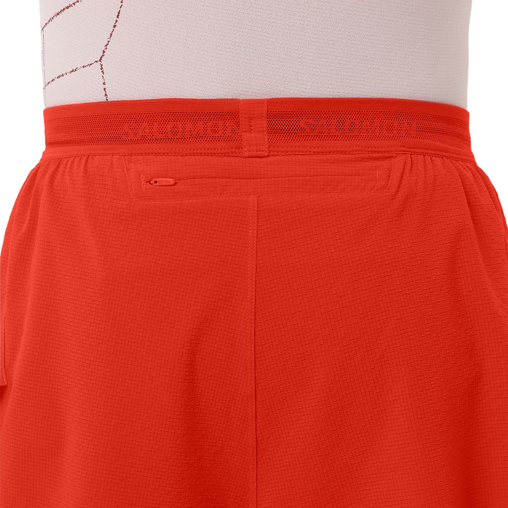 Røde Salomon Sense Aero Split 3" shorts til mænd med elastisk talje