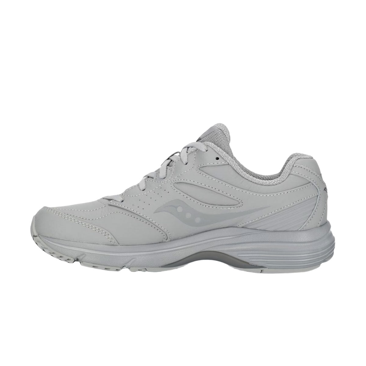 Grå Saucony W Integrity Walker 3 walkersko med snørebånd og sål