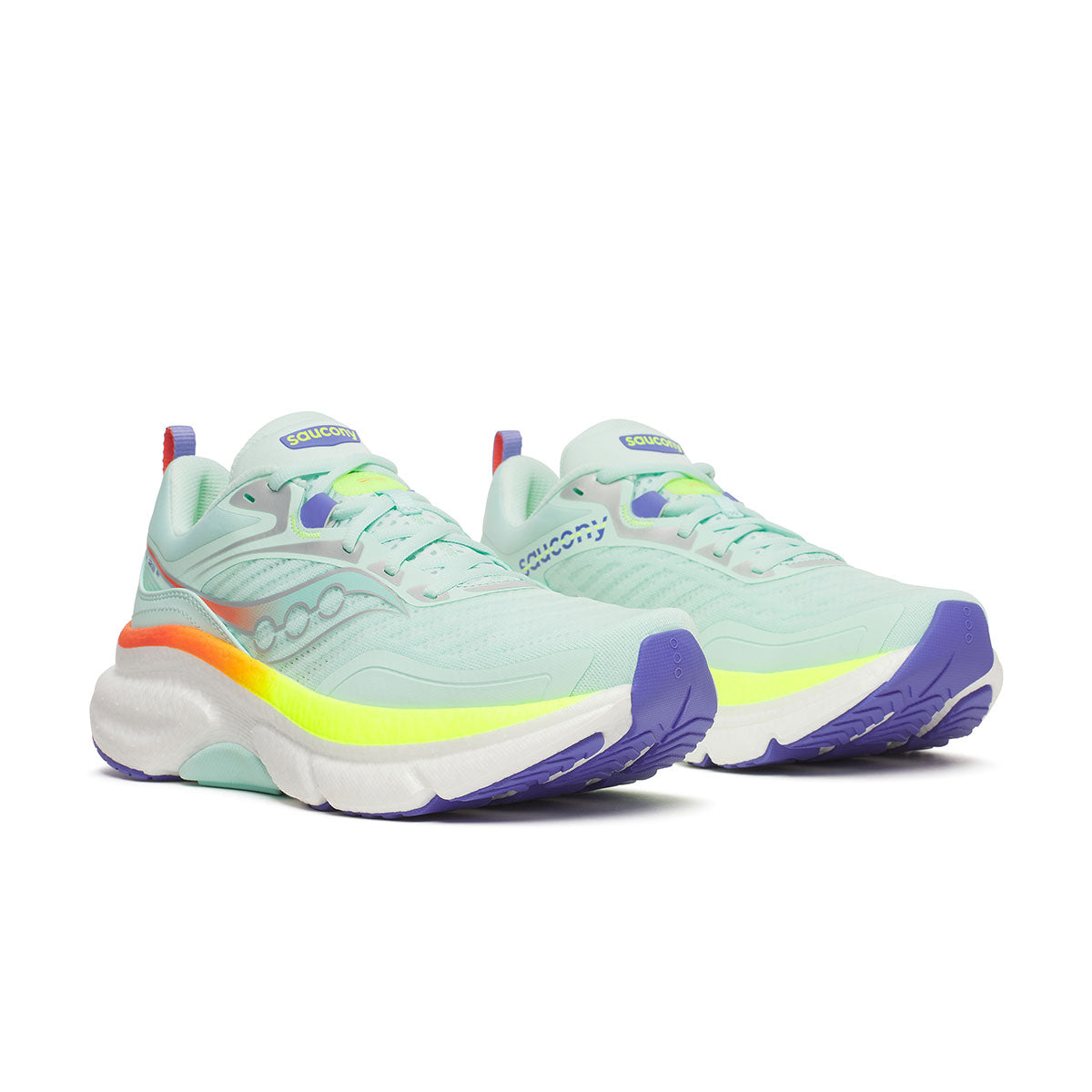 Saucony Omni 23 ST dame løbesko i mint og lilla farver