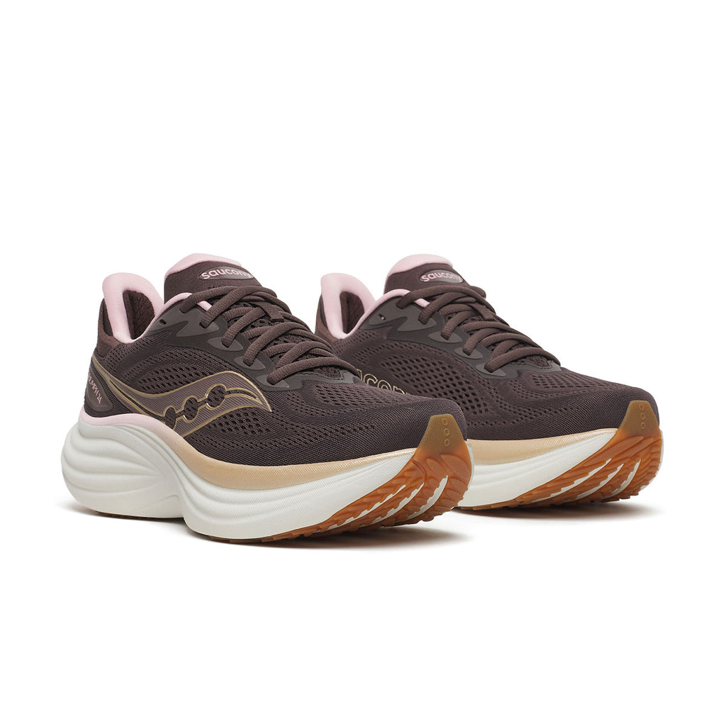 Saucony Triumph 24 Dame løbesko i brun og rosa farve