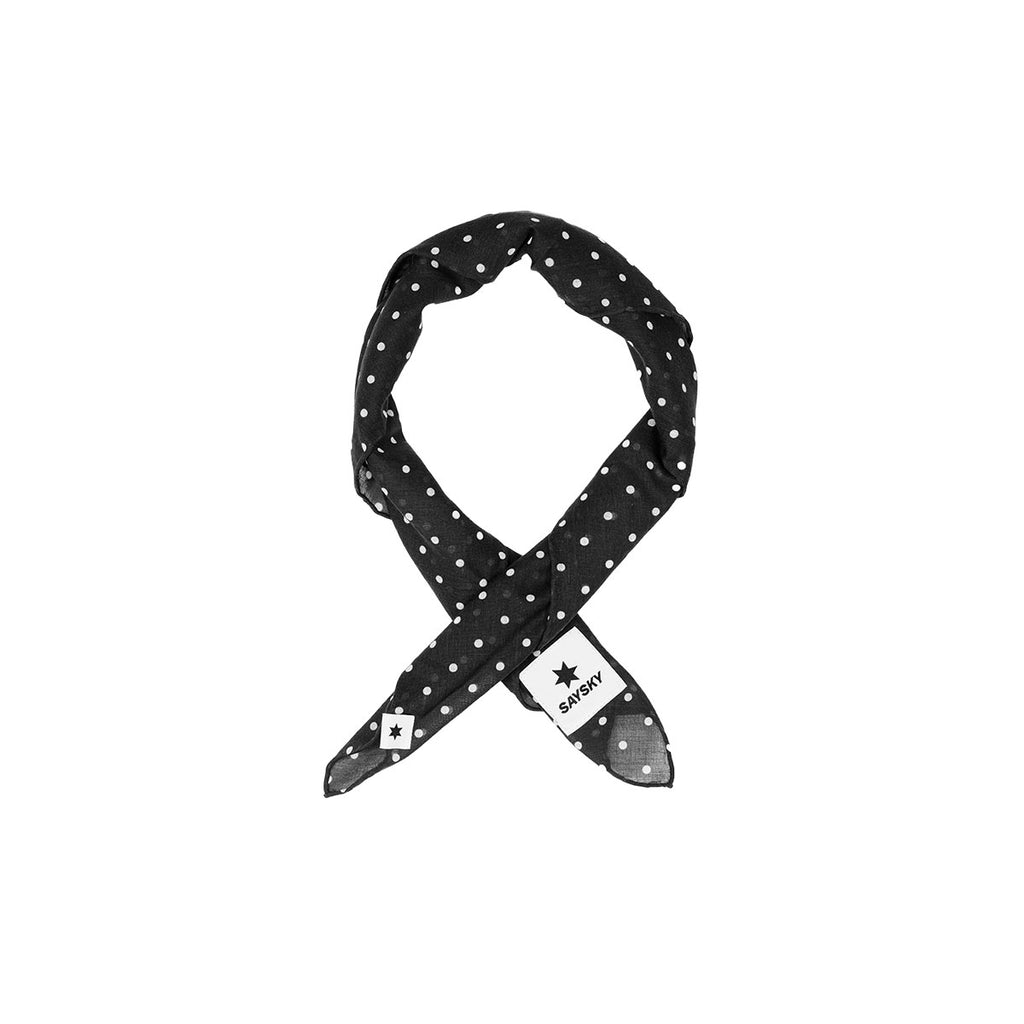 Saysky bandana med hvide prikker og logo