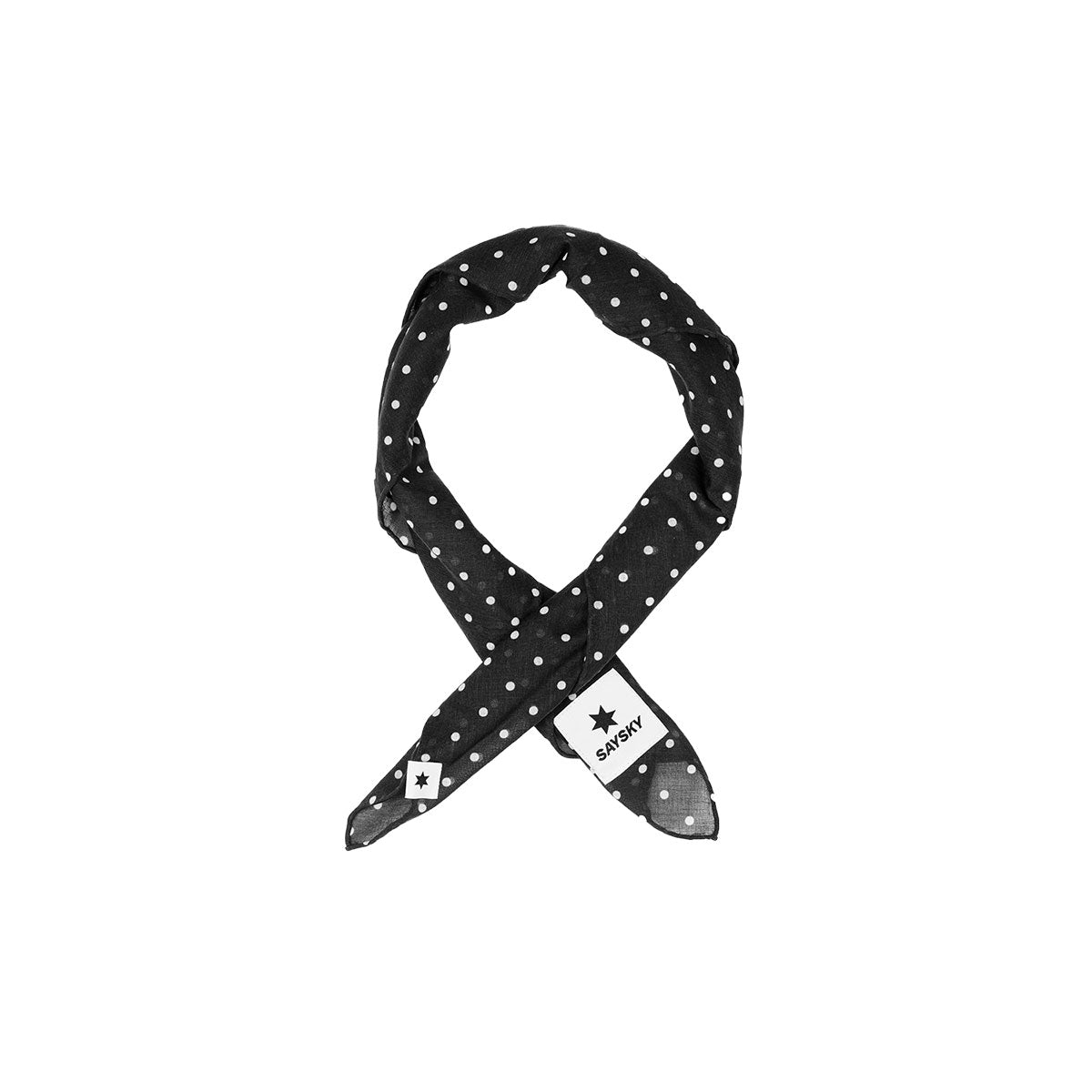 Saysky bandana med hvide prikker og logo