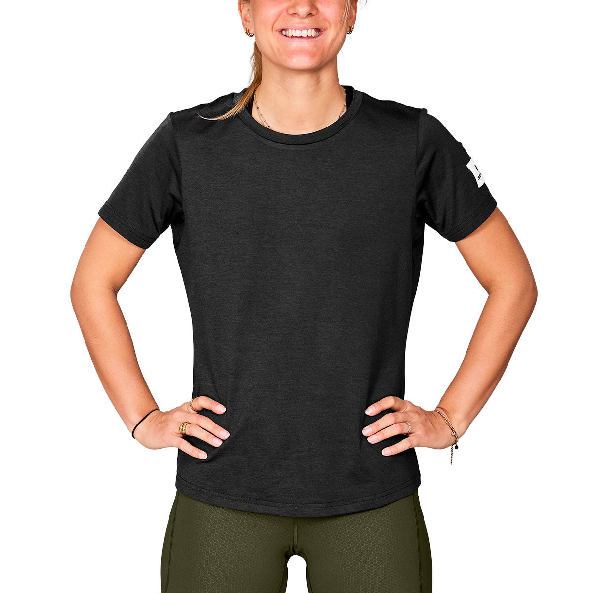 Saysky Clean Pace T-shirt til damer i sort farve