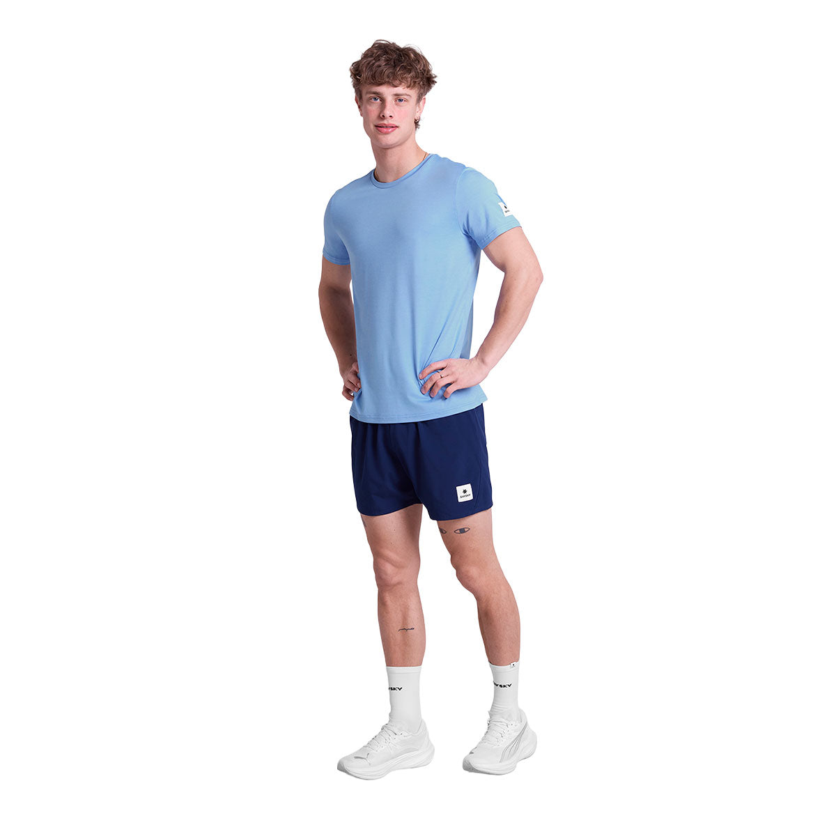 Saysky Clean Pace T-shirt til mænd i lys blå farve