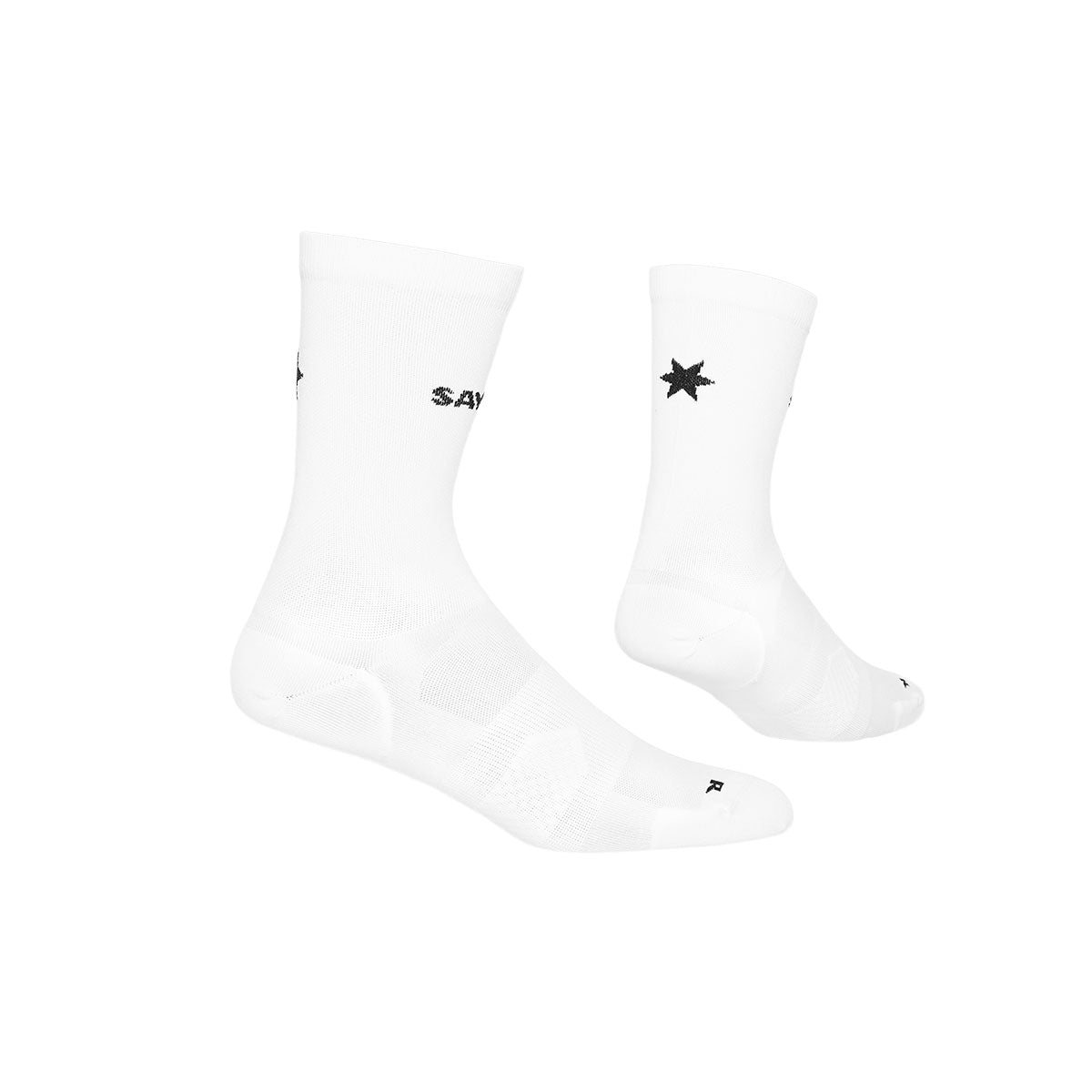 Saysky Combat High Socks i hvid med sort logo
