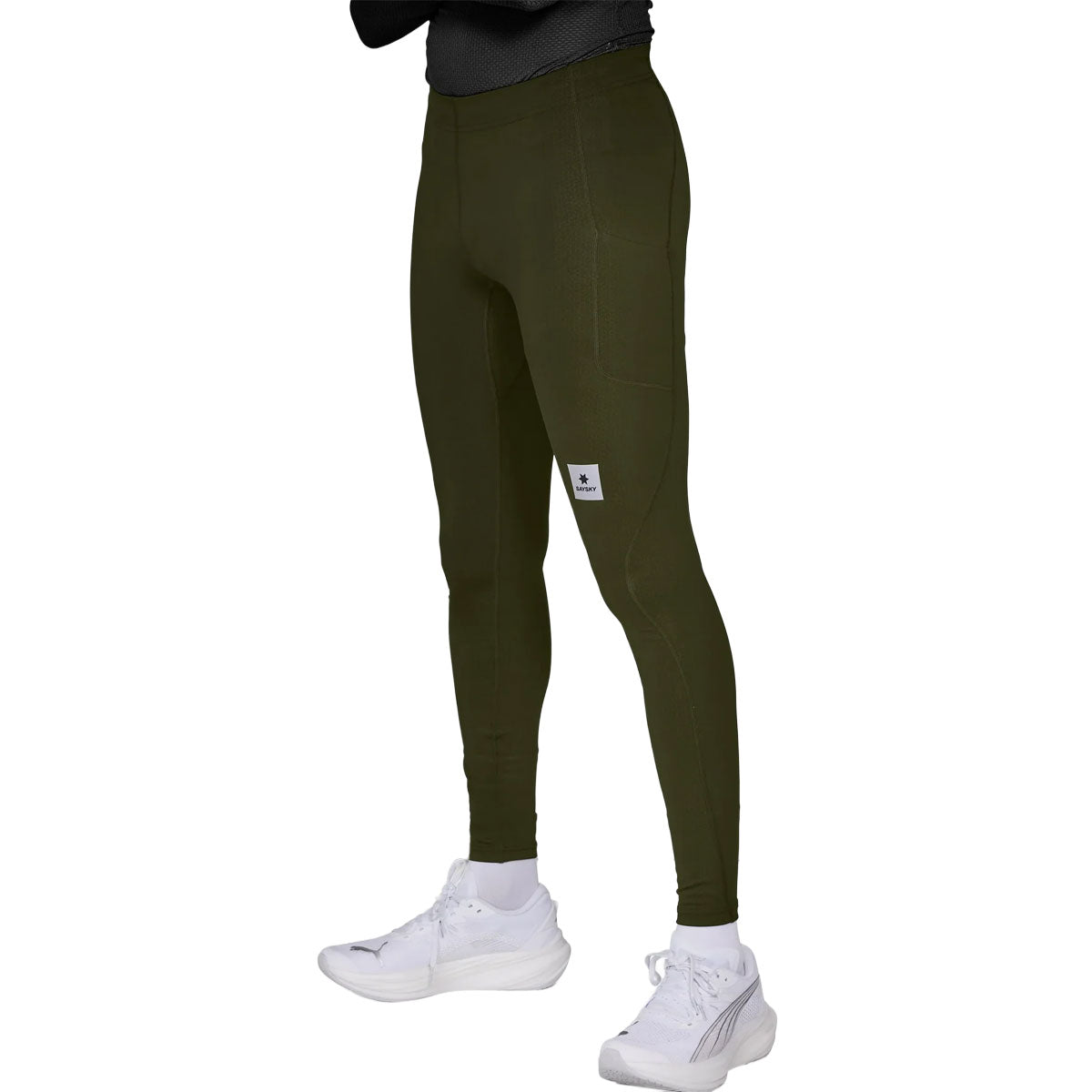 Saysky Combat+ lange tights i olivengrøn farve