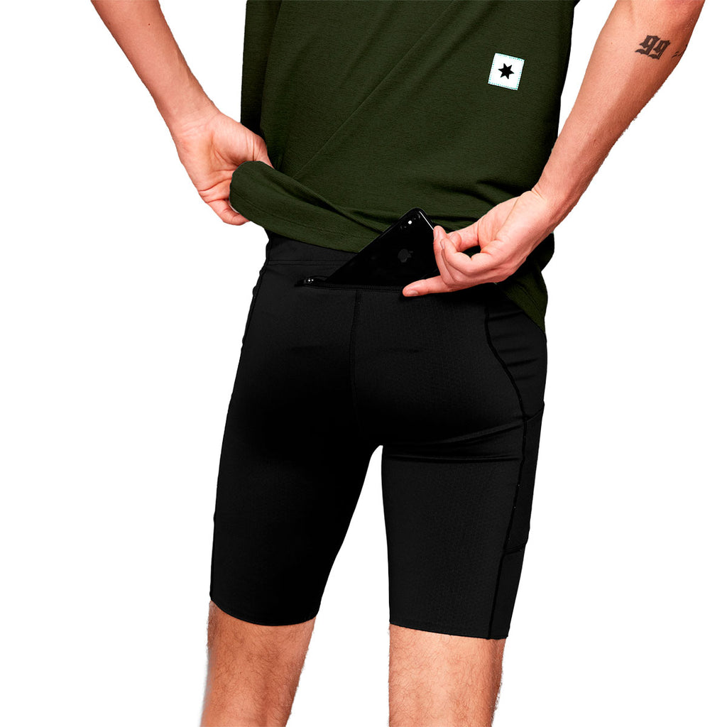 Saysky Combat+ kort tights 9" til herrer i sort