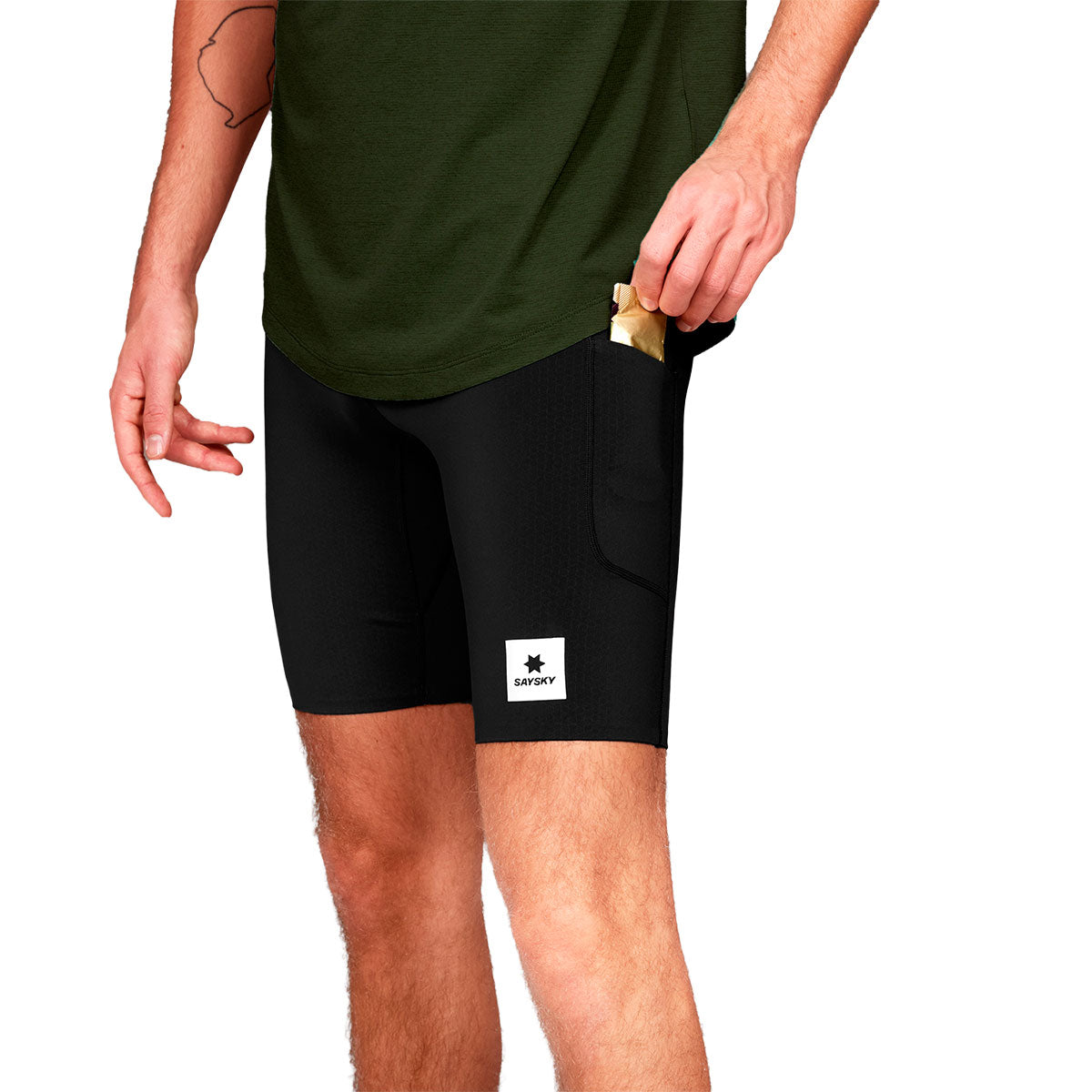 Saysky Combat+ kort tights 9" herre med lomme