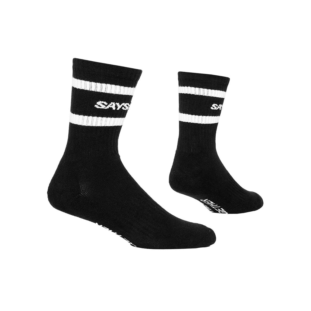 Sorte Saysky Everyday Crew Strømper med hvide striber