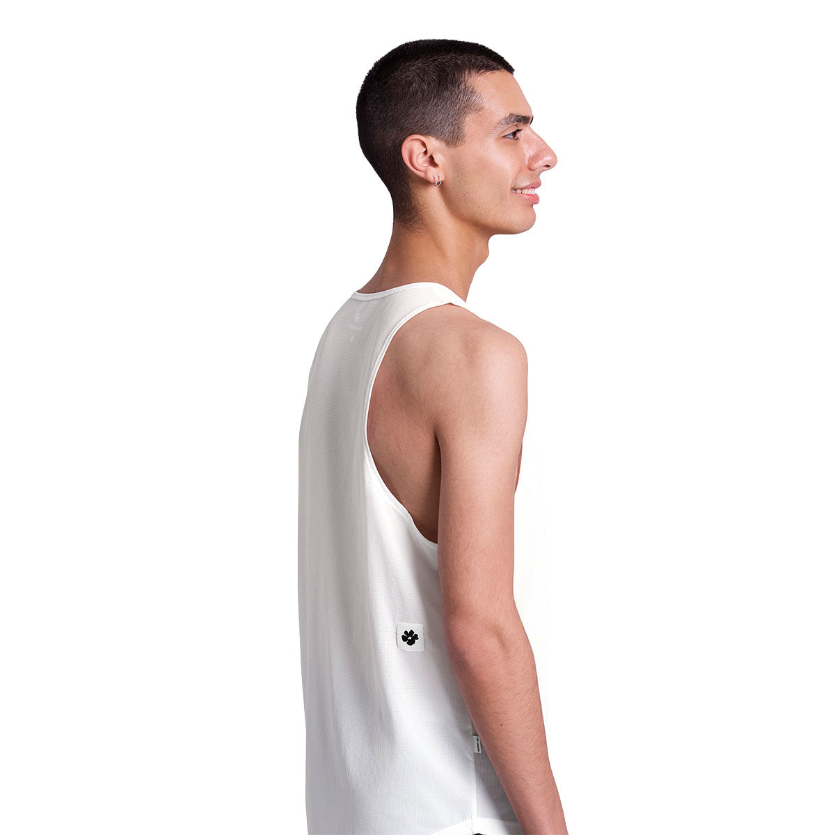 Saysky Flower Combat Singlet i hvid med bredde stropper