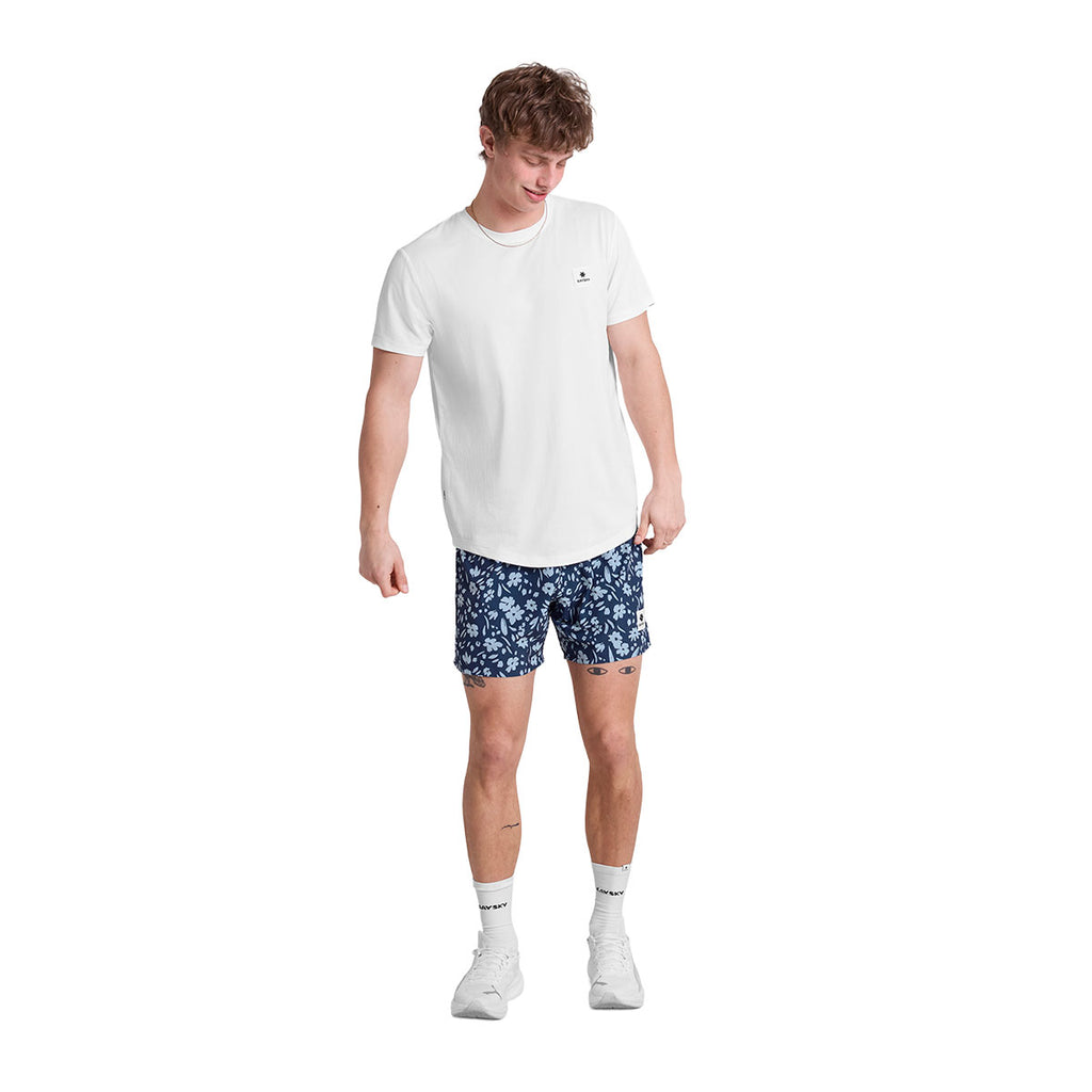 Saysky Flower Pace Shorts 5'' med blomsterprint i blå nuancer