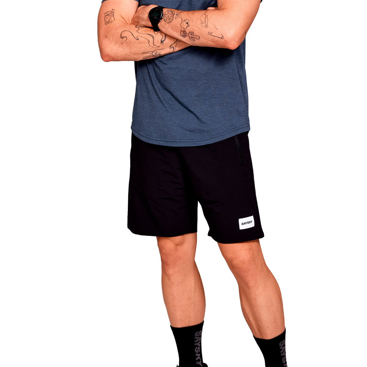 Saysky Motion Shorts 8'' til mænd i sort