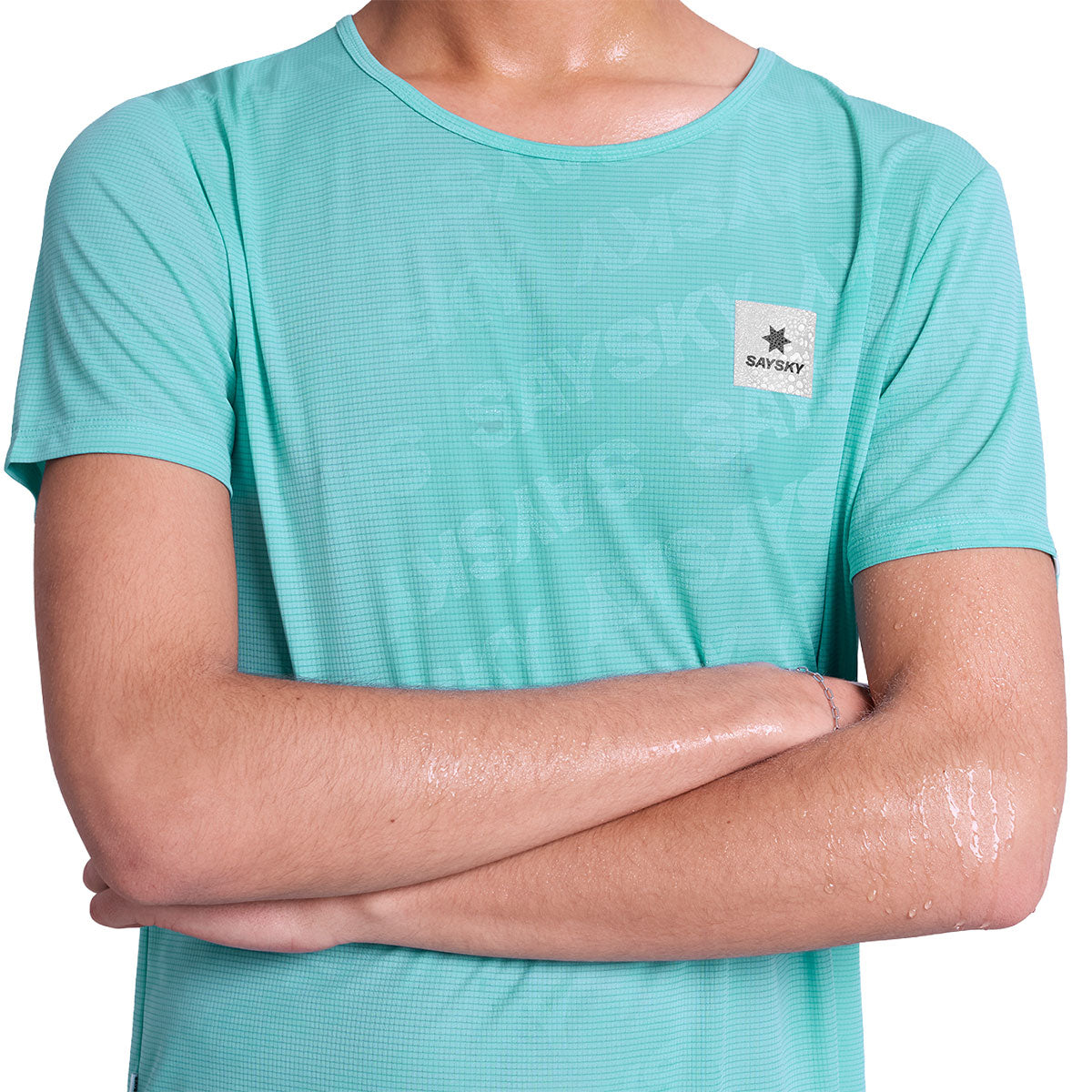 Saysky Reactive Flow T-shirt i lys blå farve med logo