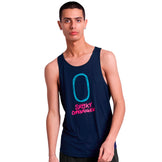 Saysky Statement Flow Singlet i navy med grafisk tryk
