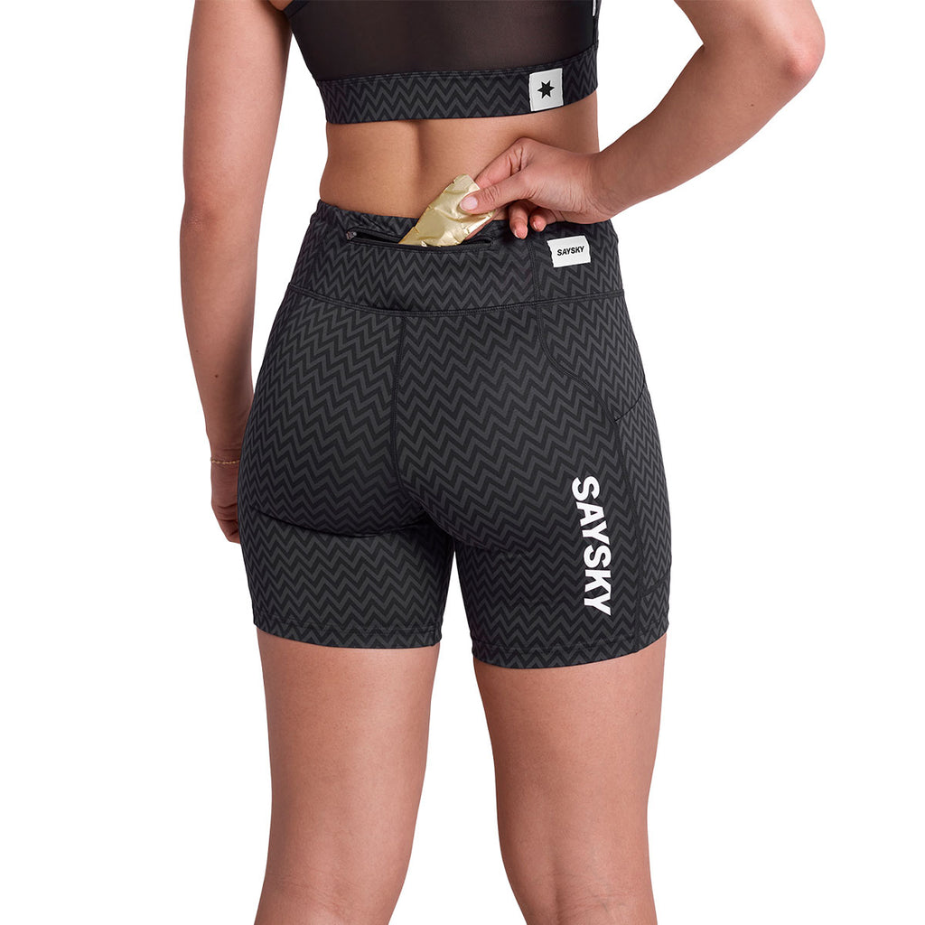 Saysky Zig Zag Combat+ kort tights 7" dame med mønster