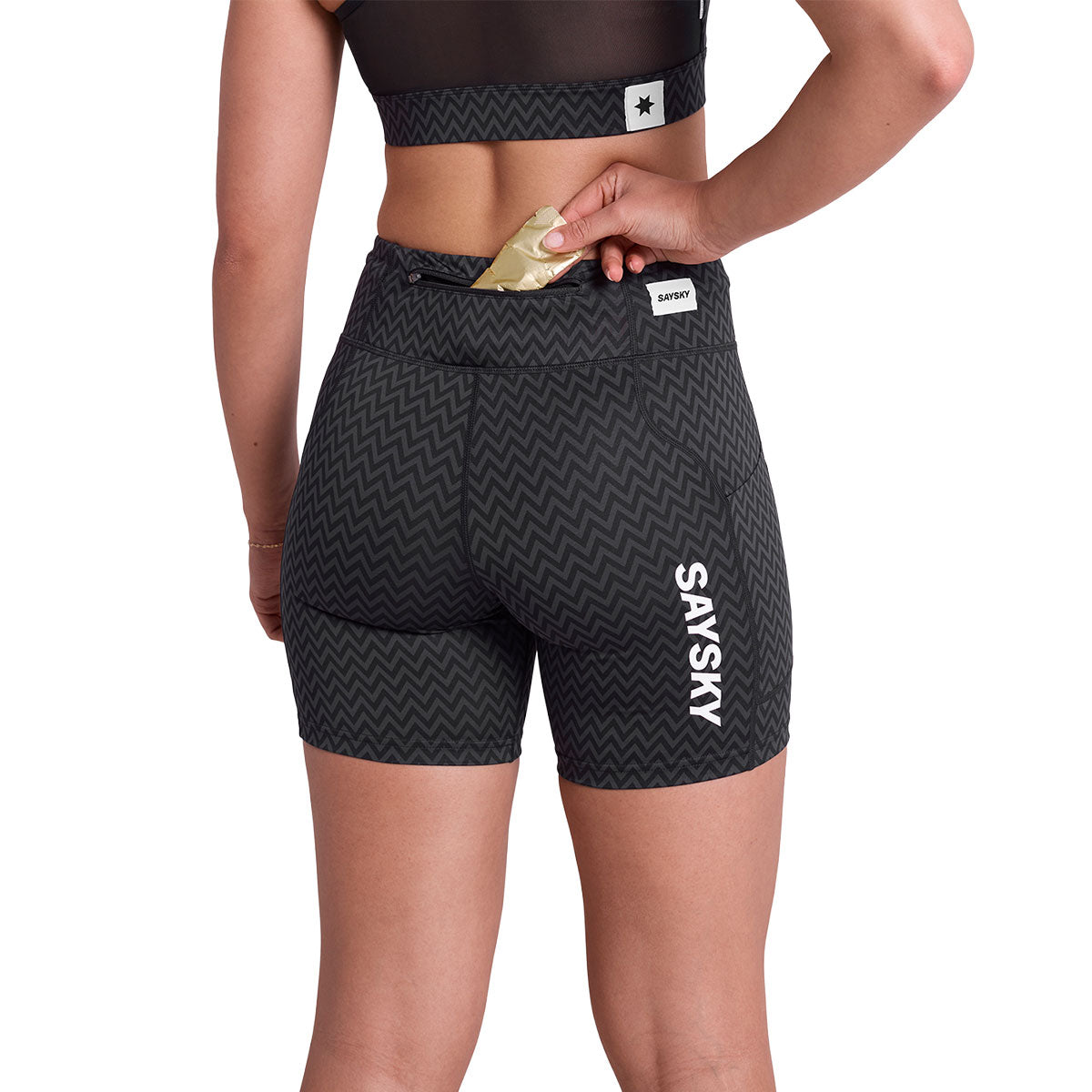 Saysky Zig Zag Combat+ kort tights 7" dame med mønster