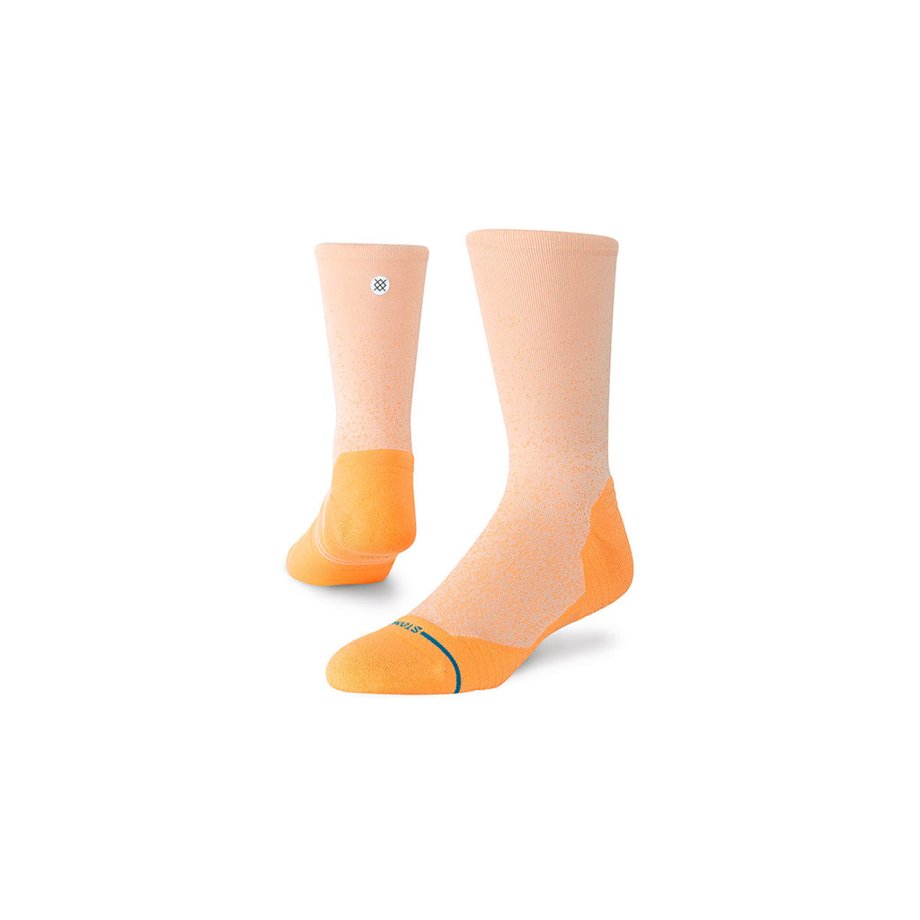Stance Powder Split Light Crew strømper i orange og lyserød farve