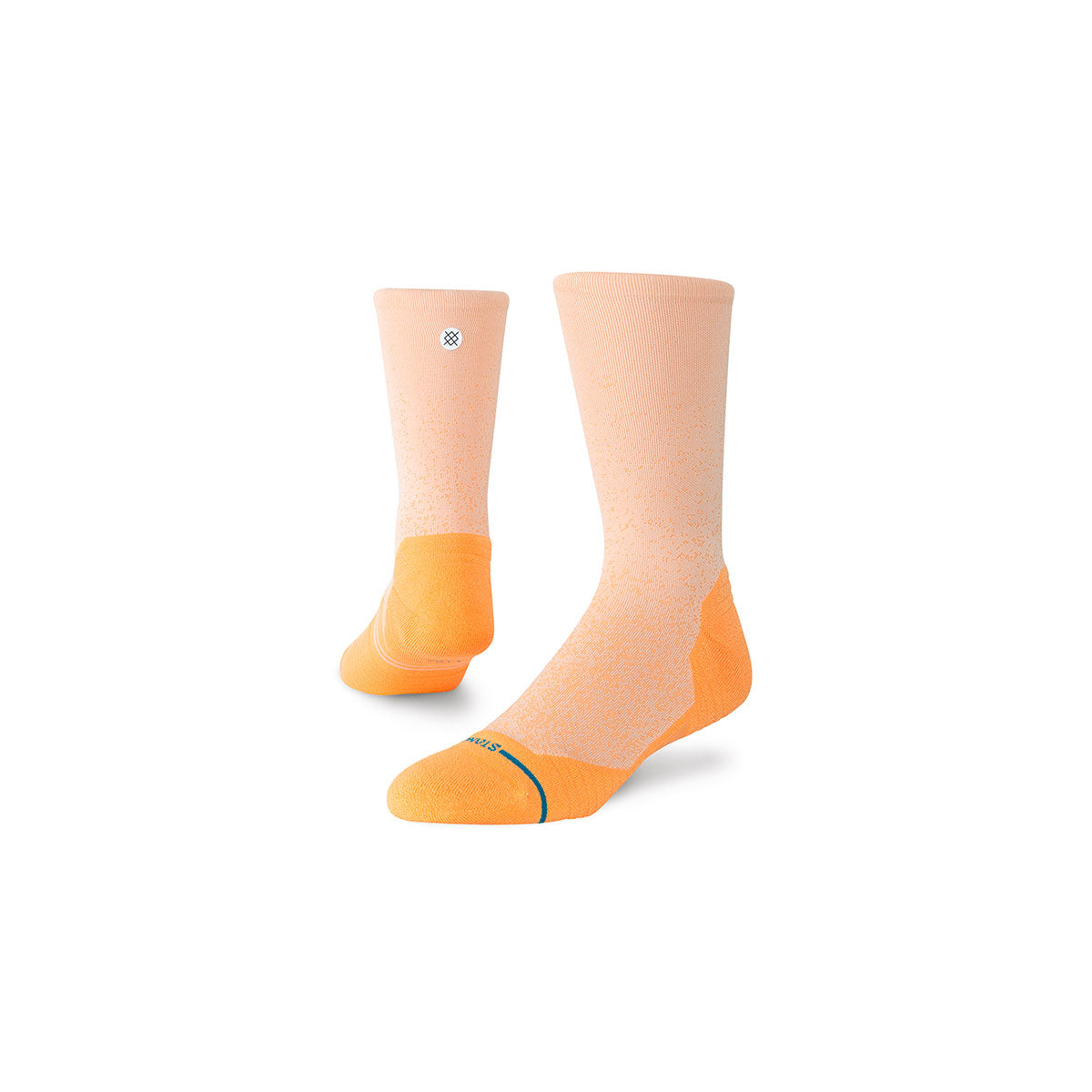 Stance Powder Split Light Crew strømper i orange og lyserød farve