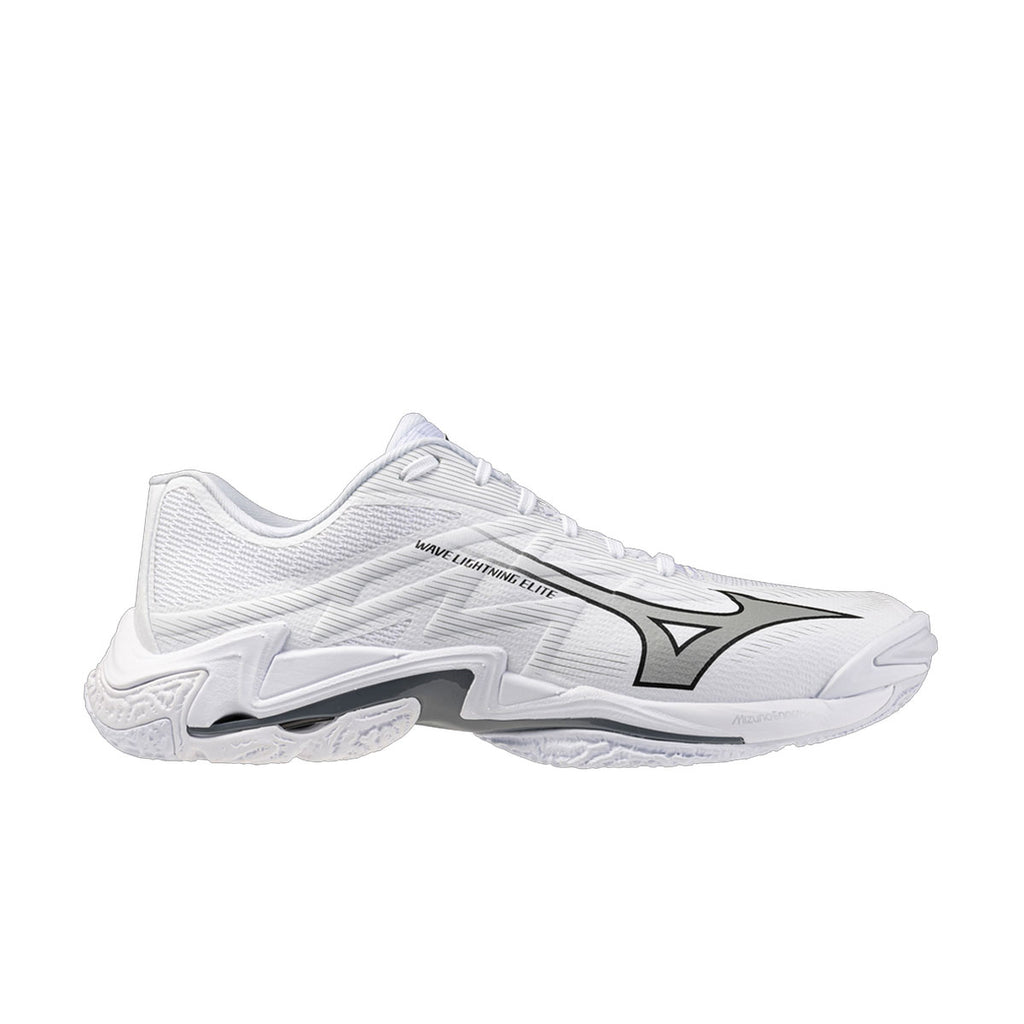 Mizuno Wave Lightning Elite indendørssko i hvid og grå