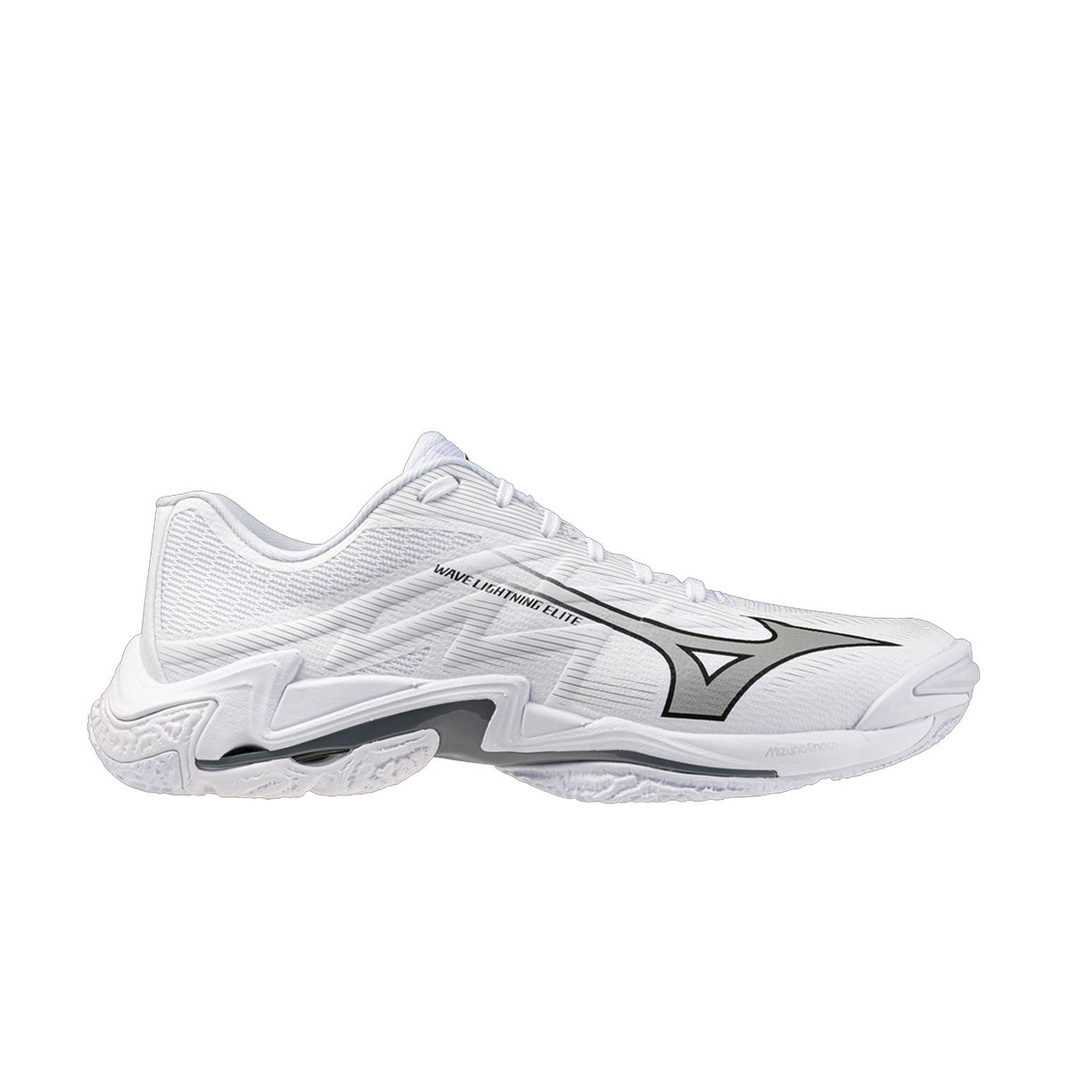 Mizuno Wave Lightning Elite indendørssko i hvid og grå