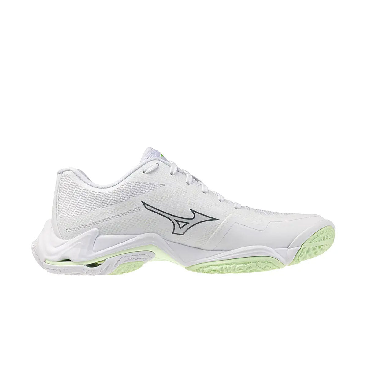 Mizuno Wave Lightning Elite Dame indendørssko i hvid og grøn