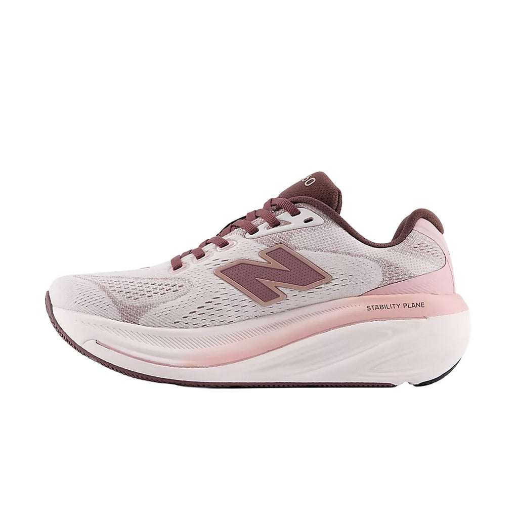 New Balance 860 v15 Dame løbesko i hvid og lilla med snørebånd