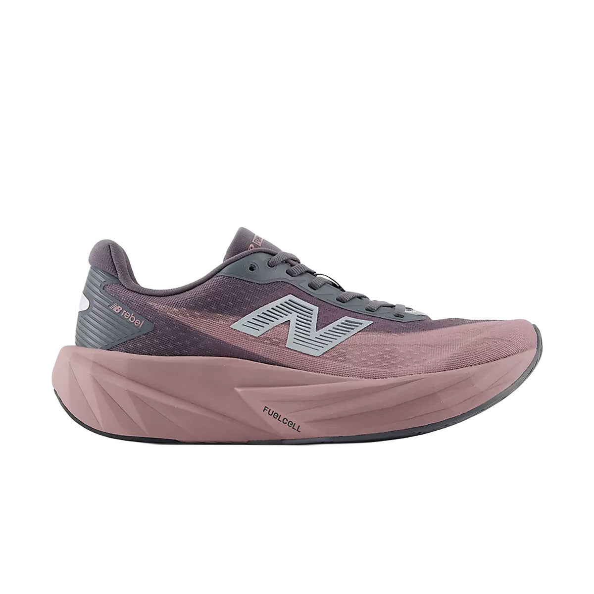 New Balance FuelCell Rebel v5 løbesko i lilla med logoer