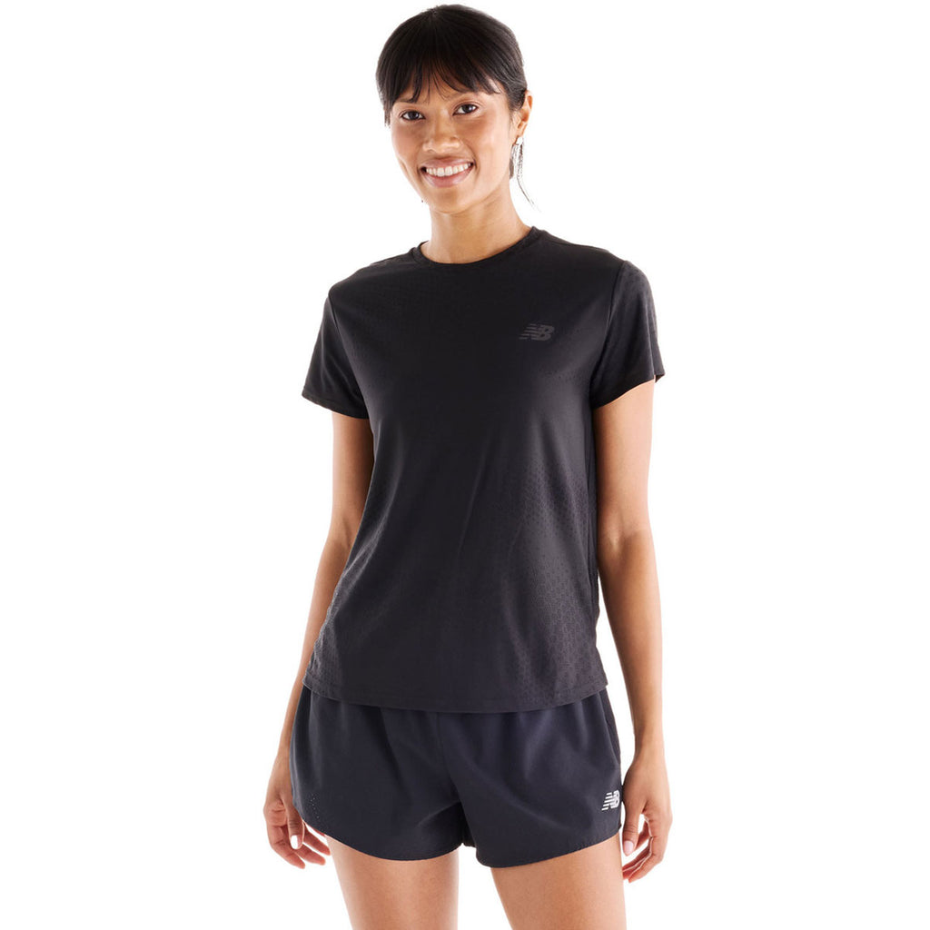Sort New Balance RC Adapt kortærmet T-shirt med lille logo