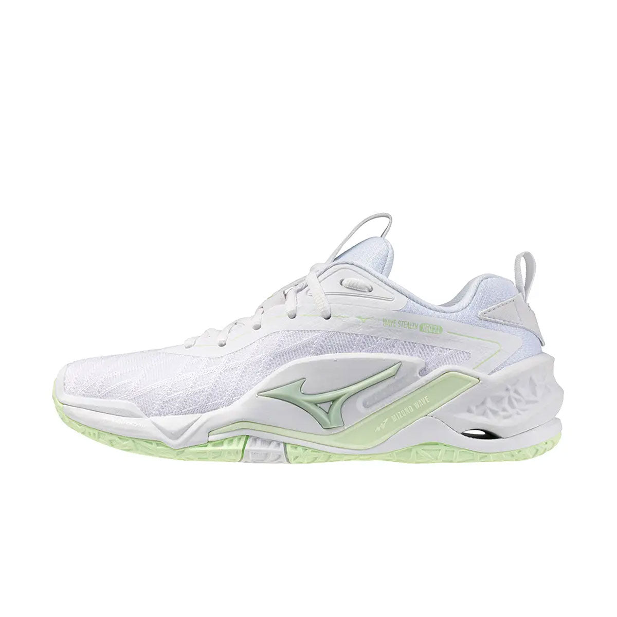 Mizuno Wave Stealth Neo 2.1 indendørssko i hvid og blå
