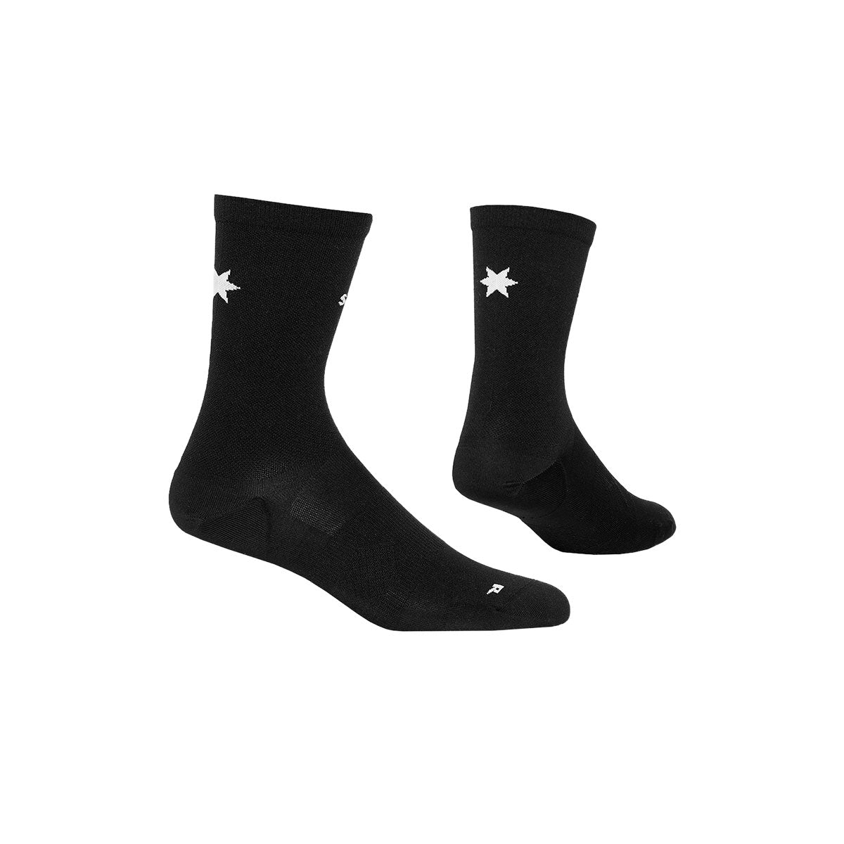 Saysky Combat High strømper i sort med hvidt logo