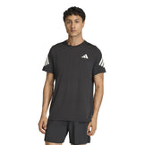 Mørk Adidas Adi365 T-shirt til mænd med striber på ærmerne