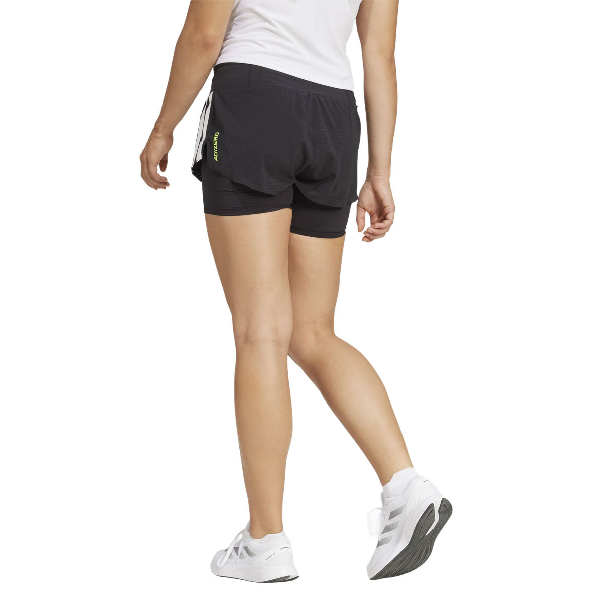 Adidas ADIZERO 2i1 shorts til damer i sort