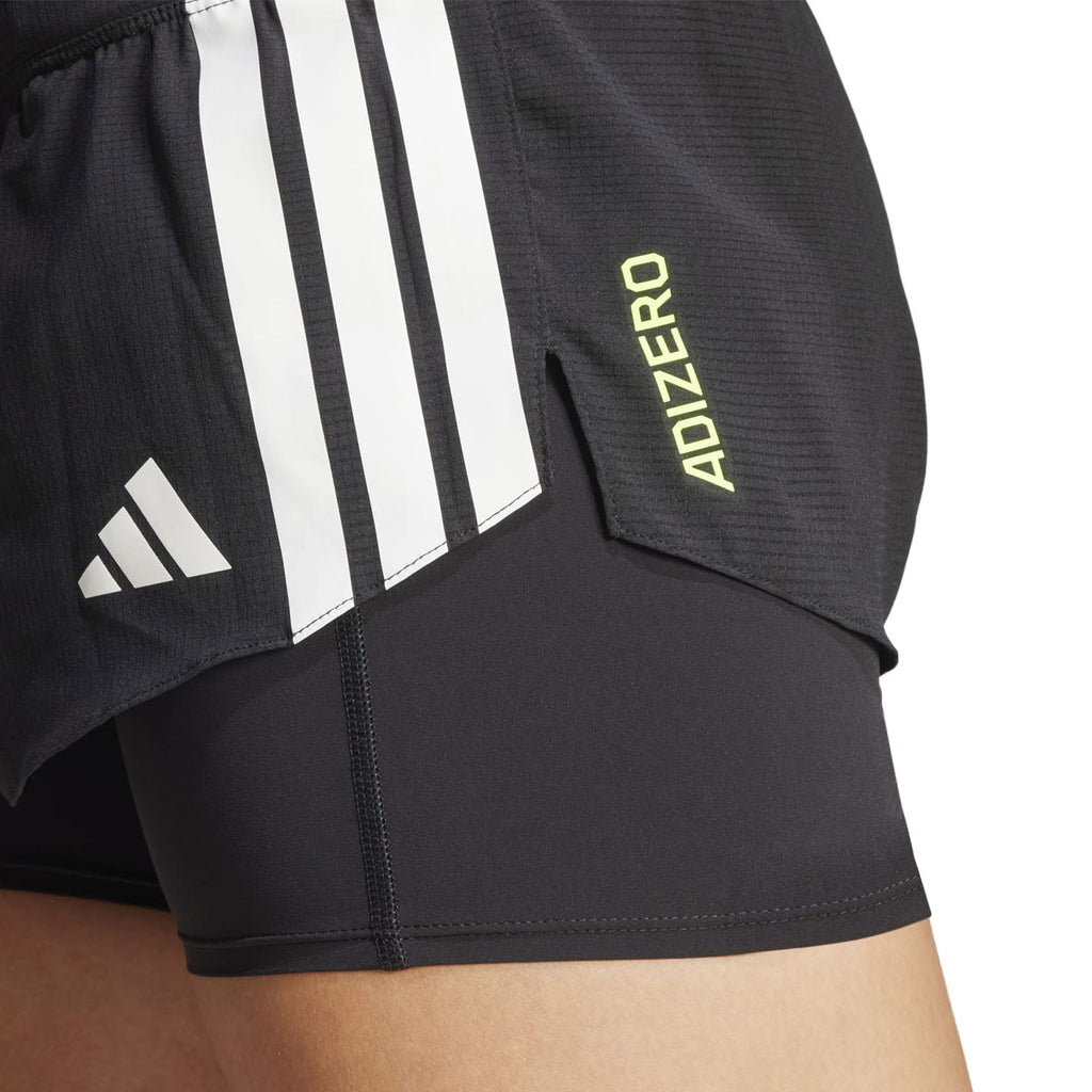 Adidas ADIZERO 2i1 shorts til damer med indvendige tights