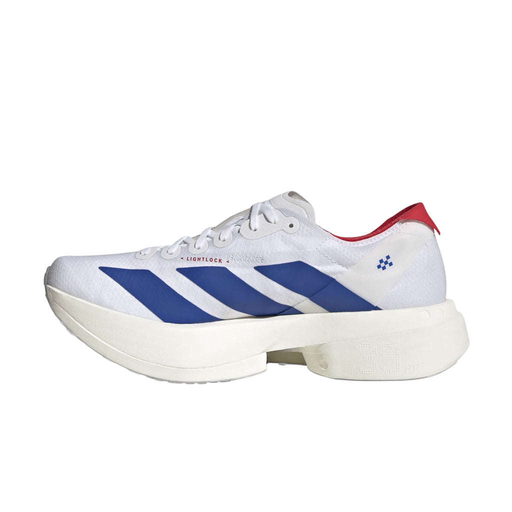 Adidas Adizero Adios Pro 4 Dame løbesko i hvid med blå striber